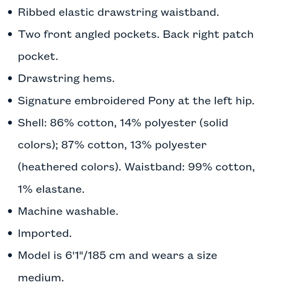 Polo Ralph Lauren Men's Fleece Sweatpant. Size L - Picture 10 of 10